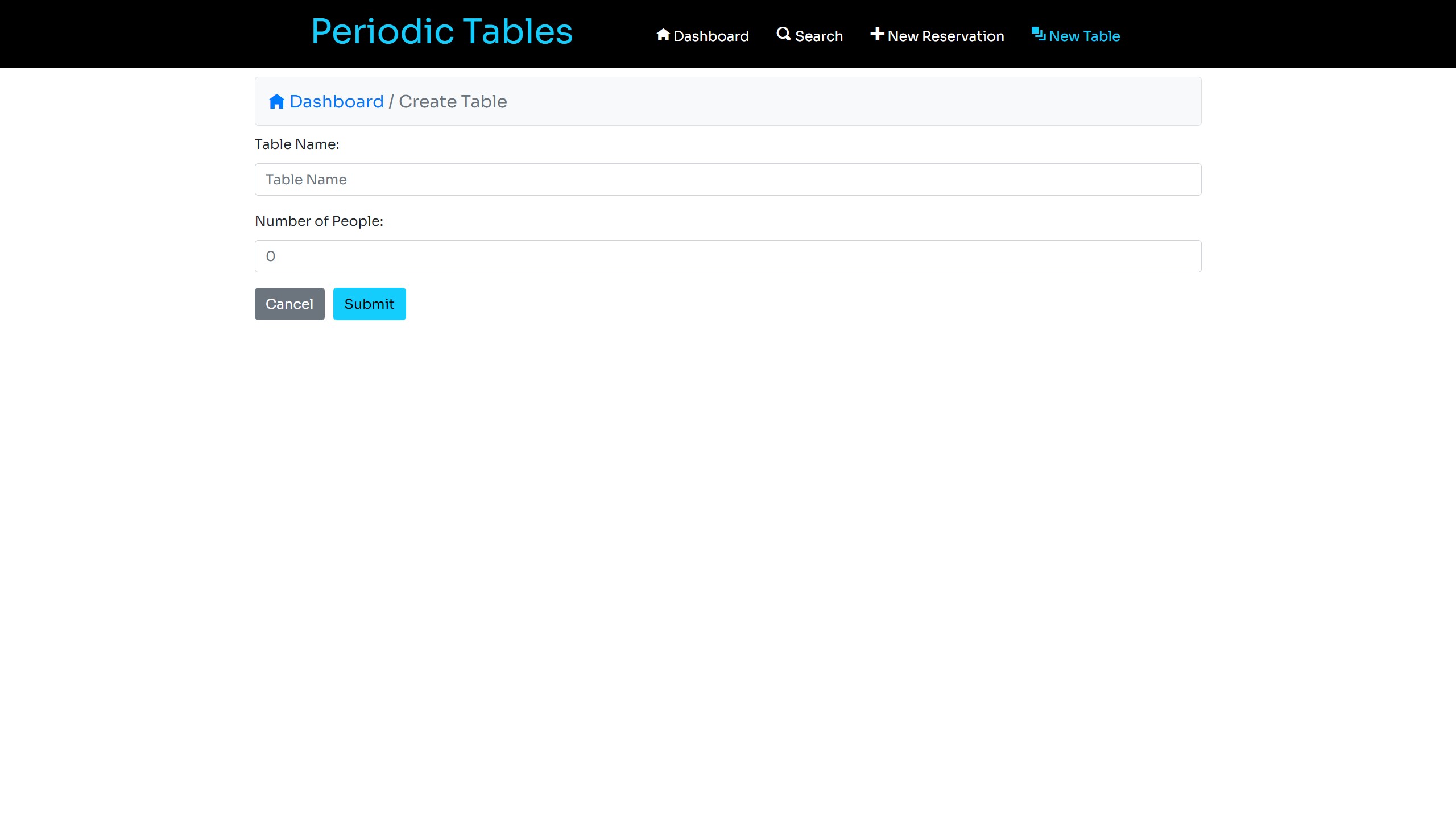 Periodic Tables Periodic Tables new table page