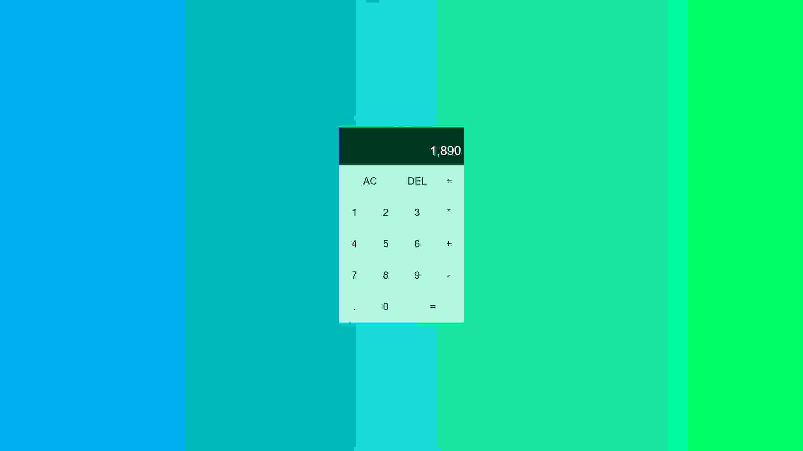 Simple JavaScript Calculator displaying answer